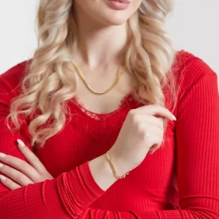 Panzerarmband aus 14 Karat Gold, 4,1 mm breit BIN1124-14KGSL