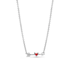 Pfeilkette für Damen mit Herz, Moments, 925er Silber 393669C01