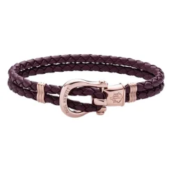Phinity Armband aus Leder in Dark Mauve PH-FSH-L-R-DM