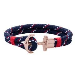 Phrep Armband aus Nylon mit Anker, rosé PH002300