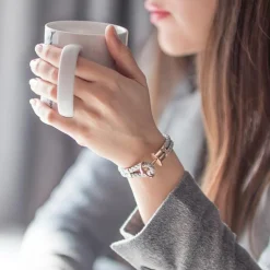 Phrep Leder Armband Grau mit Rosé PH-PH-L-R-Gr