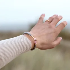 Phrep Lite Armband für Damen aus Nylon, grau, rosé PH002242