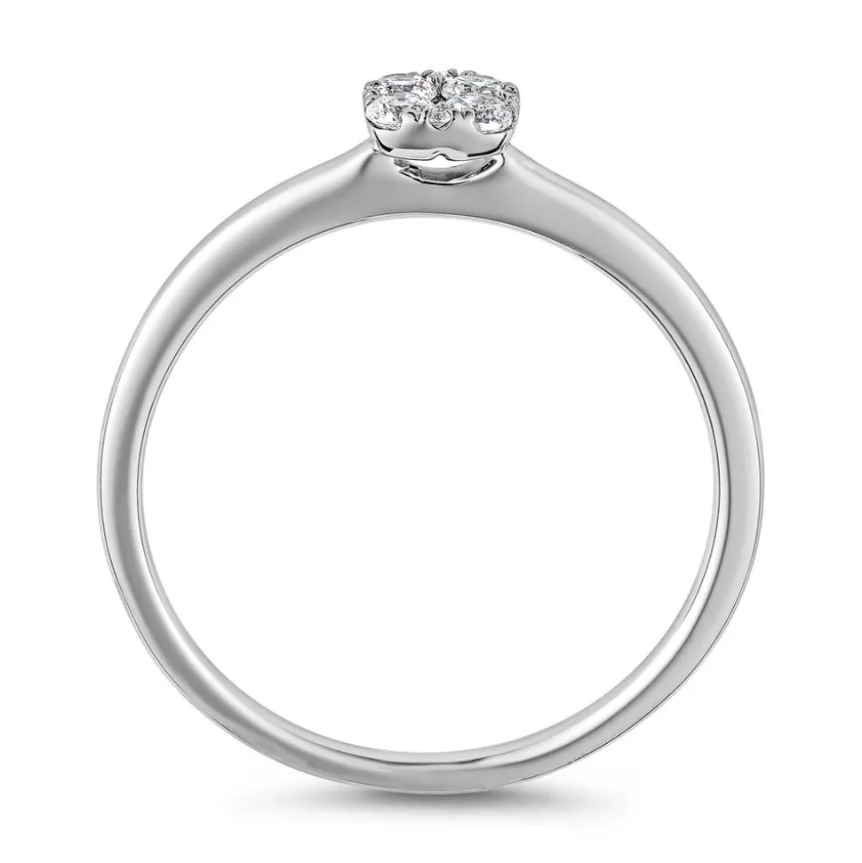 Platin oder Weißgold Ring mit lab grown Diamanten BDR0103LG-WSL