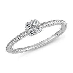 Platin oder Weißgold Ring mit Diamanten BDR0096-WSL