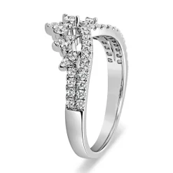 Platin oder Weißgold Ring mit lab grown Diamanten BDR0110LG-WSL