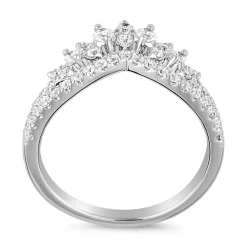 Platin oder Weißgold Ring mit lab grown Diamanten BDR0110LG-WSL