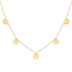 Plättchen Kette für Damen aus 9K Gold GN0029