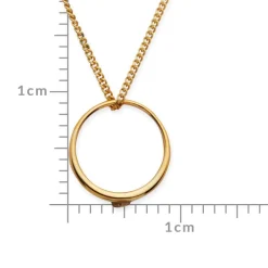 Polierte 333 Gold Taufkette Zirkonia KTR0014SLK