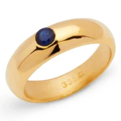 Polierte 333 Gold Taufkette Saphir KTR0012SLK