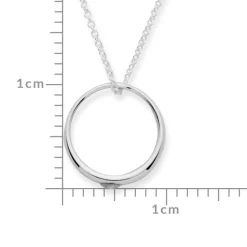 Polierte Silber Taufkette Zirkonia KTR0045SLK