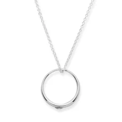 Polierte Silber Taufkette Zirkonia KTR0045SLK