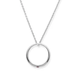 Polierte Silber Taufkette Rubin KTR0043SLK