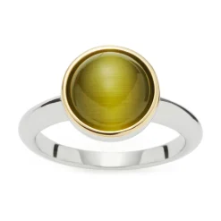 Ring Annika aus Edelstahl mit Catseye-Cabochon 021558
