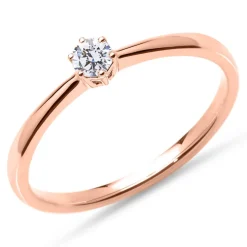 Ring aus 585er Roségold mit lab-grown Brillant VR0352-LSL