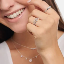 Ring aus 925er Silber mit Steinbesatz TR2343-166-7