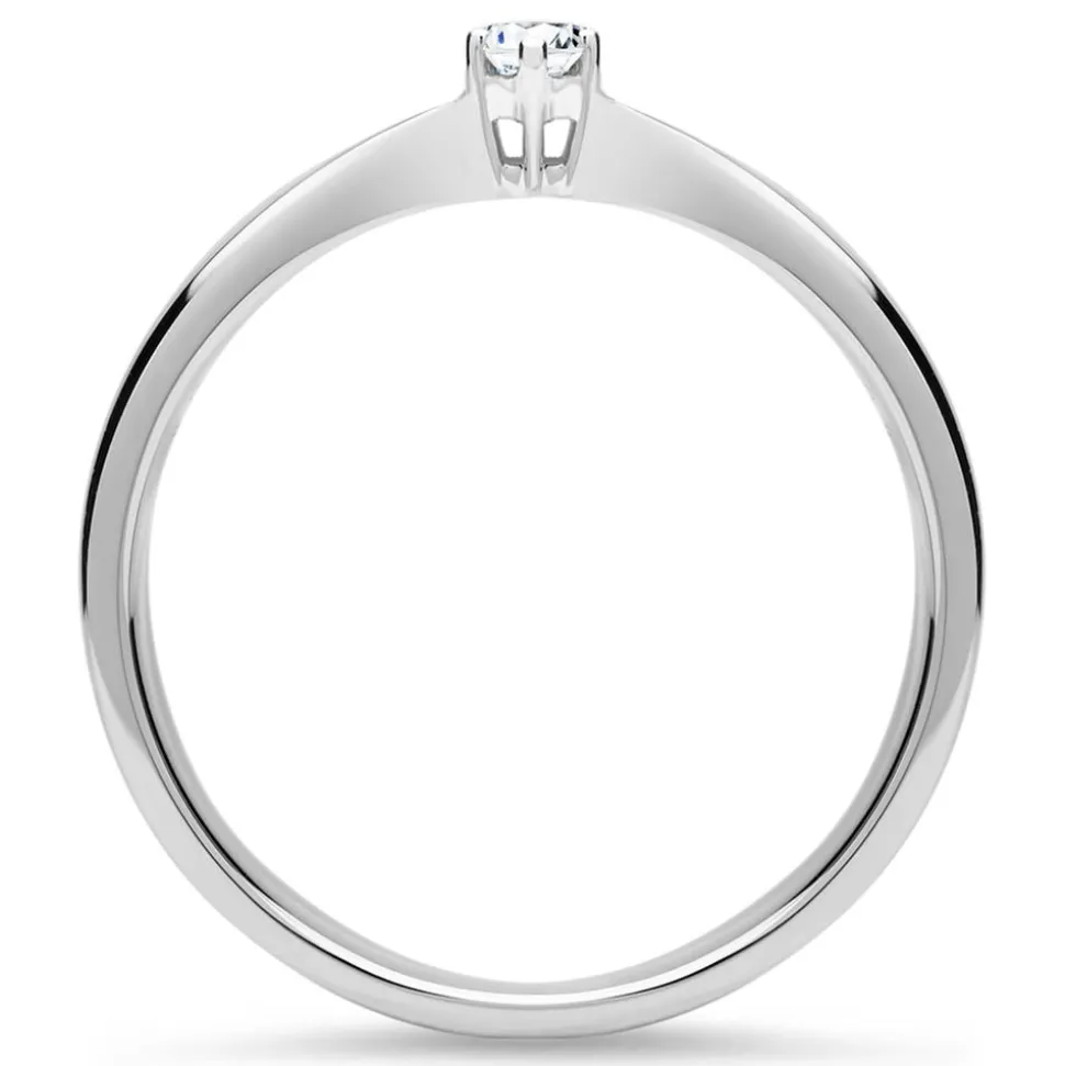 Ring aus 585er Weißgold mit lab-grown Diamant VR0133-LSL