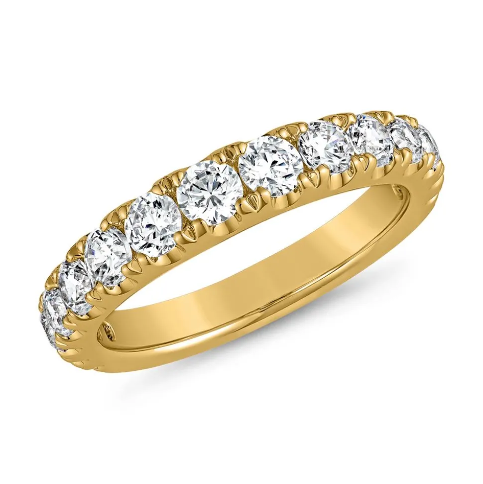Ring aus Gelbgold mit lab grown Brillanten, gravierbar BDR0092LG-GSL