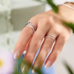 Ring aus 14-karätigem Weißgold ER0008-14KW