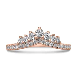 Ring aus Roségold mit lab grown Diamanten, gravierbar BDR0109LG-RSL