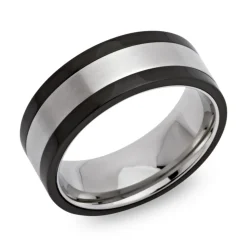 Ring Edelstahl schwarz ionisiert R9123