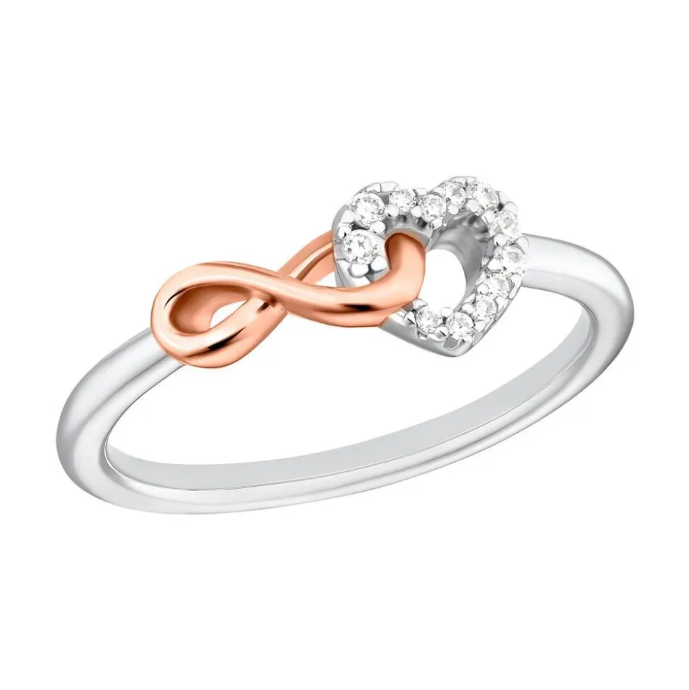 Ring für Damen aus 925er Silber mit Herz, Infinity 2032572