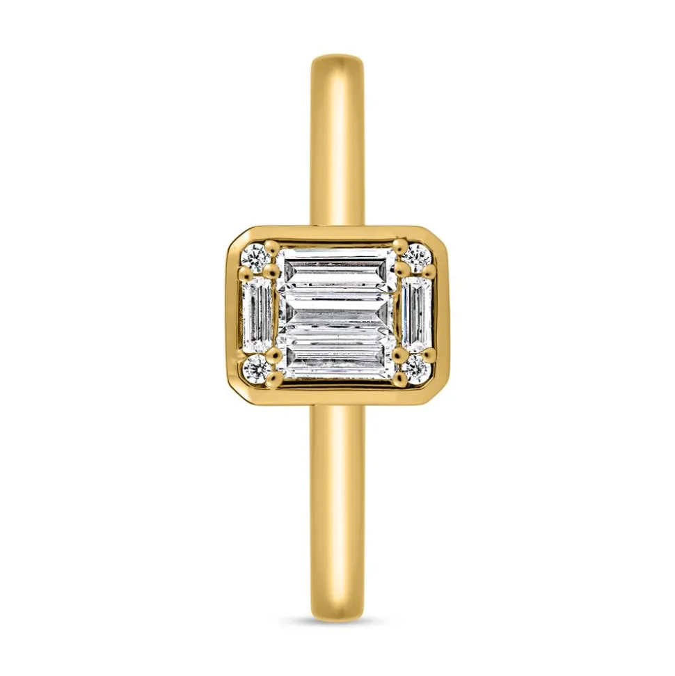 Ring für Damen aus Gelbgold mit Diamanten BDR0037-GSL