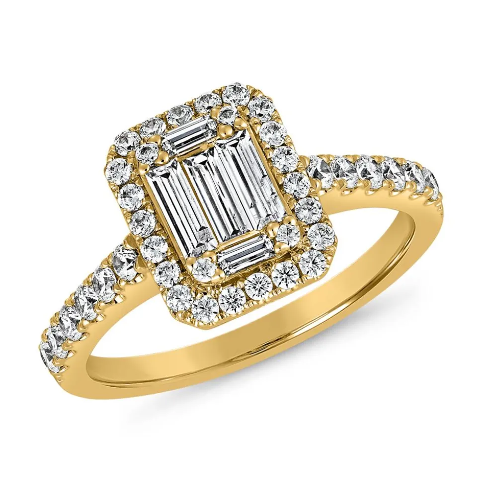 Ring für Damen aus Gold mit Diamanten BDR0044-GSL