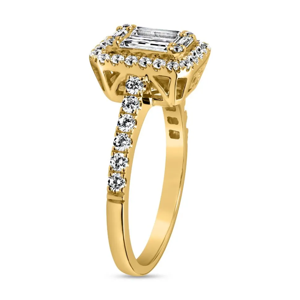 Ring für Damen aus Gold mit Diamanten BDR0044-GSL