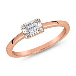 Ring für Damen aus Roségold mit Diamanten BDR0042-RSL