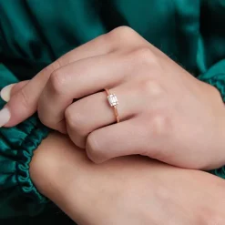 Ring für Damen aus Roségold mit Diamanten BDR0042-RSL