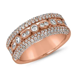 Ring für Damen mit lab grown Brillanten, Roségold BDR0060LG-RSL