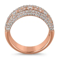 Ring für Damen mit lab grown Brillanten, Roségold BDR0060LG-RSL