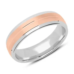 Ring für Herren 925er Silber bicolor R8586SL