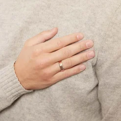 Ring für Herren 925er Silber bicolor R8586SL