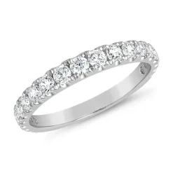 Ring mit lab grown Diamanten aus Platin oder Weißgold BDR0090LG-WSL