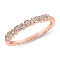 Ring mit lab grown Diamanten aus Roségold, gravierbar BDR0117LG-RSL