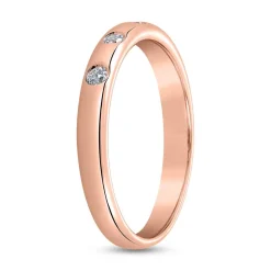 Ring mit lab grown Diamanten aus Roségold, gravierbar BDR0124LG-RSL