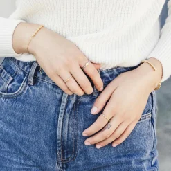 Ring Rope Anchor Love für Damen aus Edelstahl gold PH-FR-HRo-SG