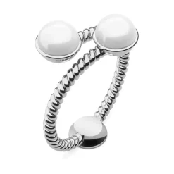 Ring Rope Pearl für Damen aus Edelstahl mit Perlen PH-FR-RoPe-S