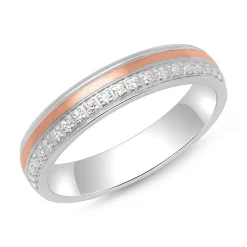 Ring Sterlingsilber und Roségold mit Zirkonia R8585czSL