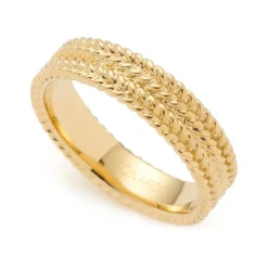 Ring Theresia aus vergoldetem Edelstahl, gravierbar 02286