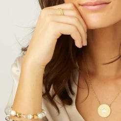 Ring Theresia aus vergoldetem Edelstahl, gravierbar 02286