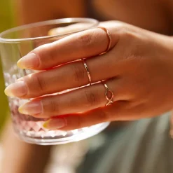 Ring Unendlichkeitssymbol Silber rosévergoldet LSR0005