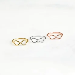 Ring Unendlichkeitssymbol 925er Silber vergoldet LSR0004