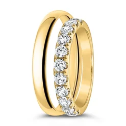 Ringset aus 14-karätigem Gold mit Brillanten ERSET0009SL