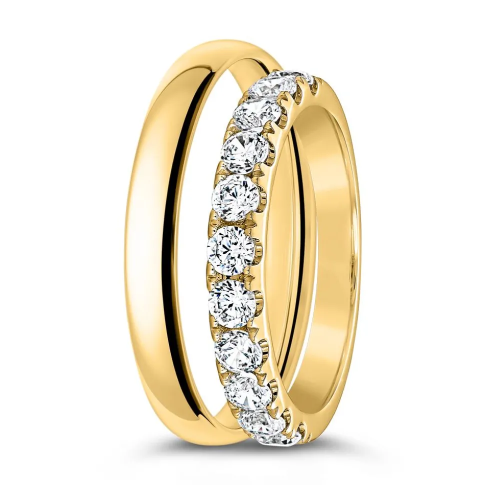Ringset aus 14-karätigem Gold mit Brillanten ERSET0009SL