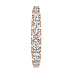 Roségold Damenring mit lab grown Diamanten, gravierbar BDR0091LG-RSL