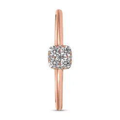 Roségold Gravurring für Damen mit lab grown Brillanten BDR0103LG-RSL