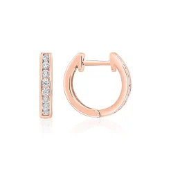 Roségold Ohrringe für Damen mit Brillanten BDE0055-RSL