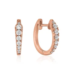 Roségold Ohrschmuck für Damen mit Diamanten, Lab Grown BDE0046LG-RSL